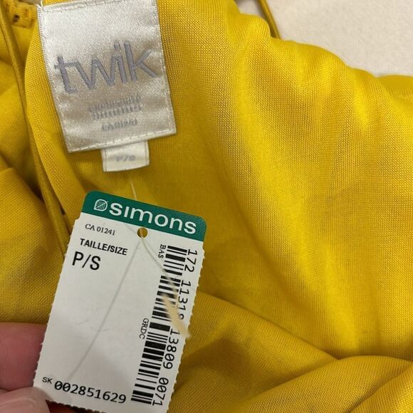 Twik mustard yellow gorgeous dress size small - Picture 9 of 9